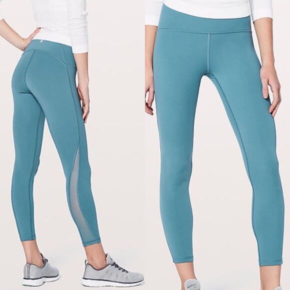 Lululemon Train times leggings high Rise‎ mesh side panel women’s size 6 - Picture 1 of 12